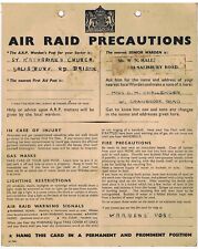 air raid precautions for sale  HEREFORD