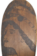 remo de canoa antigo esculpido cabeça de senhora arte popular 35 em alojamento de acampamento 19º c original  comprar usado  Enviando para Brazil