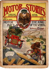 Motor Stories Thrilling Adventure Motor Fiction nº 1, fevereiro de 1909, polpa de 5 centavos, usado comprar usado  Enviando para Brazil