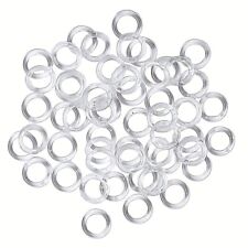 13mm Clear Plastic Roman Blind Curtain Rings 10 20 50 100 250 1000 Sewing Loop for sale  Shipping to South Africa