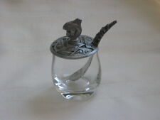 Used, Boma Fine Pewter Etain Fin Native Whale Lid, Totem Spoon, Jelly Jar / Canada   for sale  Lakeside