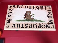Banqueta de madeira alfabeto vintage comprar usado  Enviando para Brazil