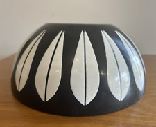 VERY RARE ~Cathrineholm 1960s Black Enamel Lotus Leaf Bowl 8 INCH~MOD~MCM for sale  Shipping to South Africa