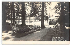 Cartão postal fotográfico RPPC quadras de tênis GRASS VALLEY, CA Empire Mine Nevada Co. década de 1910 comprar usado  Enviando para Brazil