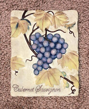 Placa de parede Cabernet Sauvignon 3D resina uvas folhas de acanto vinho pequeno esculpido comprar usado  Enviando para Brazil