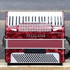 Acordeão de piano Excelsior modelo 1308 41 teclas 120 baixos interruptor 7 agudos vermelho com estojo, usado comprar usado  Enviando para Brazil