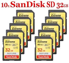 LOTE DE 10 x 32 GB Tarjeta de Memoria SanDisk SD Extreme 32 GB SDHC 90 MB/s Clase 10 segunda mano  Embacar hacia Argentina