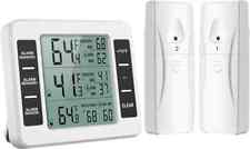 Termômetro digital sem fio geladeira freezer alarme de temperatura sensor duplo novo comprar usado  Enviando para Brazil