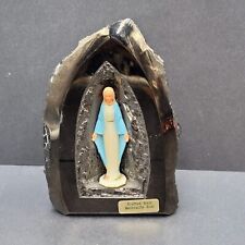 Vtg Hand Crafted  Anthracite Coal Polished Mother Mary Catholic Religious 5" for sale  Shipping to South Africa