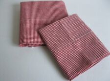 Pair Ralph Lauren Home Wendy Red White Gingham Check Standard Pillowcases for sale  Shipping to South Africa