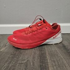 Zapatillas de correr Salomon S Lab Sense 7 para hombre talla 12,5 de trail rojas blancas  segunda mano  Embacar hacia Argentina