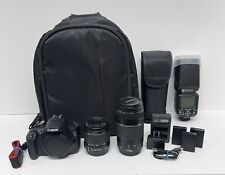 Kit de câmera Canon EOS Rebel T5 18.0 MP DSLR com lente 18-55mm e 75-300mm comprar usado  Enviando para Brazil