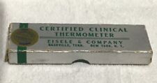 Termômetro clínico antigo certificado Eisele & Company caixa original certificado, usado comprar usado  Enviando para Brazil