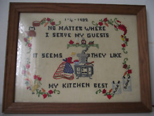 Framed kitchen crosstitch for sale  BROADSTAIRS
