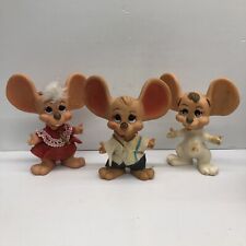LOTE 3 BONECOS ANTIGOS 1970s Topo Gigio Mouse orelhas grandes bonecas de borracha brinquedos usados comprar usado  Enviando para Brazil