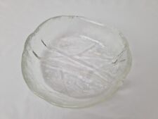 Vintage Swedish Art Glass Bowl/Dish Clear Glass Irregular Circle Shape  for sale  Shipping to South Africa