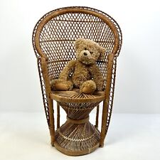 Vintage Emmanuelle Peacock Chair 30”  Rattan Wicker Boho MCM 60s 70s Home Decor for sale  Shipping to South Africa
