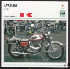 Kawasaki 650cc 1968 W1 (624cc) Japón bicicleta motocicleta foto hoja de información tarjeta de información segunda mano  Embacar hacia Argentina