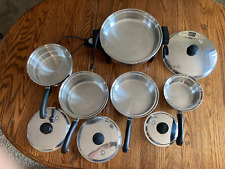 SALADMASTER T304S Stainless Steel Cookware Set 9 Pieces Vintage Vapo Lids for sale  Shipping to South Africa