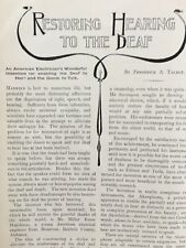 Akouphone Akoulalion Hearing Aid Deaf Dumb Rare Old Article 1902 Reese Hutchison, usado segunda mano  Embacar hacia Argentina
