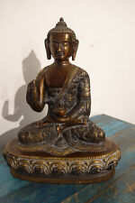 Estatua de Buda Sakyamuni budista tibetano tallada original antigua, muy fina de 2,9 kilos segunda mano  Embacar hacia Argentina