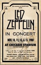 Led Zeppelin Pôster Do Concerto 1980 Chicago Lindo! planta, Page, Bonham, usado comprar usado  Enviando para Brazil