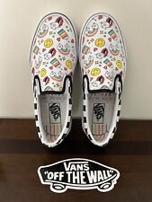 Usado, Sapato Vans Classic Slip On (Loja de Farinhas) Doodle-Happy Face Tamanho Feminino 8.0-Homens 6.5 comprar usado  Enviando para Brazil