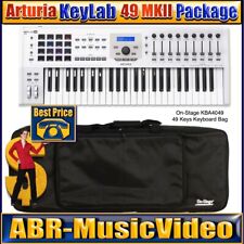 Arturia KeyLab 49 MkII  Keyboard Controller & On-Stage KBA4049 Keyboard Gig Bag, used for sale  Shipping to South Africa