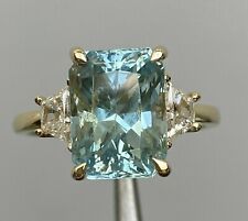 Used, 4Ct Emerald Lab-Created Aquamarine & Diamond Women's Ring 14K Yellow Gold Plated for sale  Shipping to South Africa