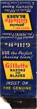 Navajas de afeitar y cuchillas Gillette, insiste en la portada genuina vintage de fósforo segunda mano  Embacar hacia Mexico