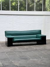 Knoll Brigadier Sofa Cini Boeri Leather Design PETROL GREEN 3 Seater XXL, used for sale  Shipping to South Africa