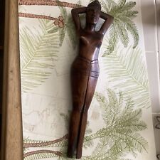 Hand Carved Wooden Nude Naked Woman Lady Folk Art Nutcracker Vintage for sale  Shipping to South Africa