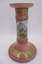 Pink prattware candlestick for sale  LINCOLN