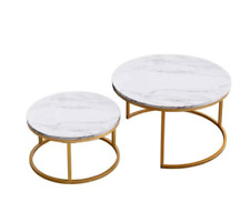 Conjunto de 2 mesas de centro mesa de aninhamento redonda mesa de centro moderna 31,5” comprar usado  Enviando para Brazil