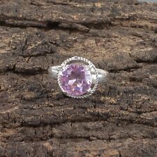 Used, Natural Morganite Gemstone Band Ring Size  925 Sterling Silver for sale  Shipping to South Africa