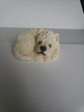 West Highland White Terrier Adorável Filhote de Polystone Enrolado Deitado comprar usado  Enviando para Brazil