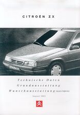 Usado, Citroen ZX Prospekt Technische Daten 1995 8/95 D brochure specifications data comprar usado  Enviando para Brazil