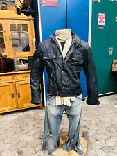 old BELSTAFF Black Prince Lightweight Biker Wax Jacket L Oilskin Gangster for sale  Shipping to South Africa