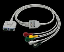 5-lead long time-ECG-continous cable with push button, IEC, Orig. GE Getemed New, usado comprar usado  Enviando para Brazil