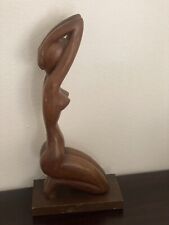 Antiga escultura em madeira nua escultura pelo artista mexicano listado José Pinal /J. Pinal comprar usado  Enviando para Brazil