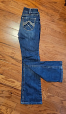 Jeans Ariat Feminino Tamanho 29R Azul Whipstitch Bootcut Cintura Baixa Western Flare 29x32 comprar usado  Enviando para Brazil