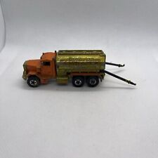 VINTAGE 1979 HOT WHEELS LARANJA PETERBILT CAMINHÃO TANQUE ~ CALIFORNIA CONSTRUCTION CO, usado comprar usado  Enviando para Brazil