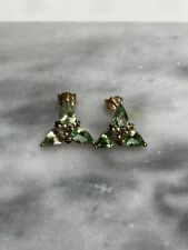tsavorite garnet earrings with Green diamonds  for sale  NEWPORT