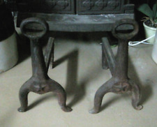 Andirons antigos para lareira de ferro fundido com buraco de fechadura comprar usado  Enviando para Brazil