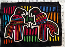 Design vintage Mola 2 papagaios feito à mão por índios Kuna do Panamá, usado comprar usado  Enviando para Brazil