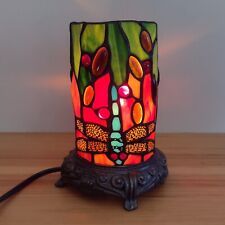 Vitral redondo base libélula lâmpada noturna lateral base de metal 7,5" estilo Tiffany comprar usado  Enviando para Brazil