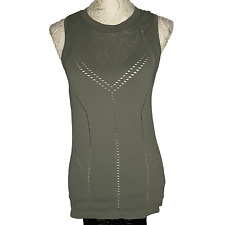 Athleta Cut out Oxygen Tank Top W sz M Seamless Mesh Sage Green Workout Gym for sale  Shipping to South Africa