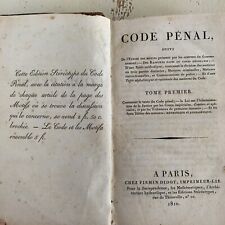 Code pénal 1810 d'occasion  Saint-Maur-des-Fossés