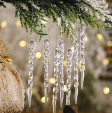 Clear icicle ornaments for sale  ROMSEY