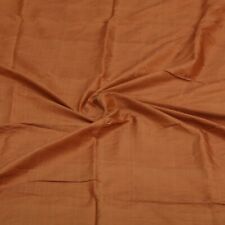Used, Swastik Vintage Sari Argilla Marrone Remnant Scrap 100% Pura Seta 4.6m Craft for sale  Shipping to South Africa
